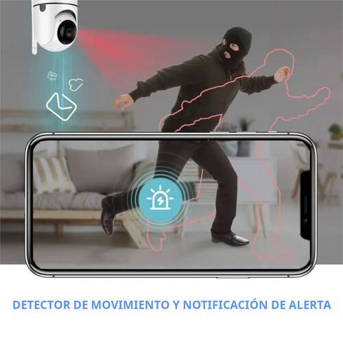 Cámara Seguridad WiFi robotizada con memoria MicroSD 128GB