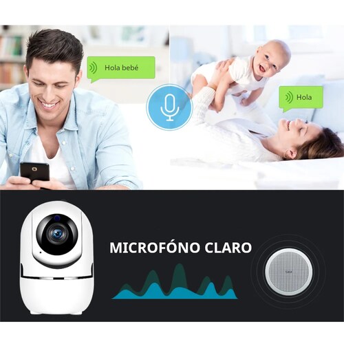 Cámara Seguridad WiFi robotizada con memoria MicroSD 128GB