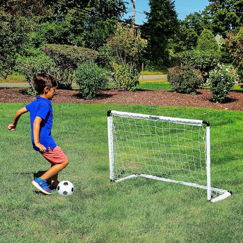 Franklin Sports: Juego de 2 Portería de Fútbol para Niños - Portátiles y  Estacas de Tierra - Medidas