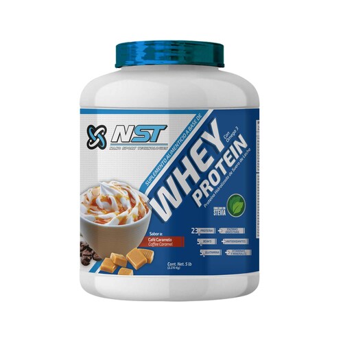 NST | Whey Protein | Proteína de Suero de Leche Hidrolizada NST | Sabor Cafe Caramelo | 65 Porciones | 2.270 kg