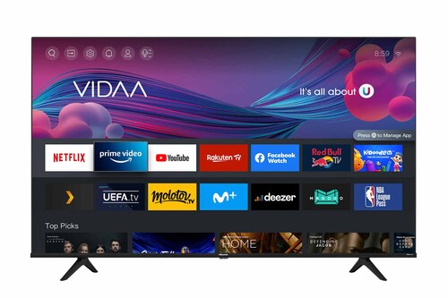 Pantalla Hisense Smart TV VIDAA 75" UHD 4K 3HDMI 2USB BLUETOOTH