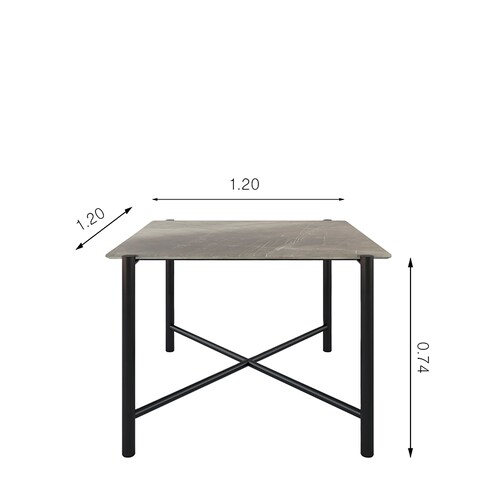 Comedor 4P BABANKI Cubierta Marmol Santo Tomas