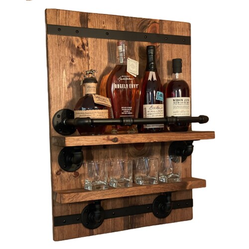 Cava de Pared PortaBotellas, Repisa Industrial