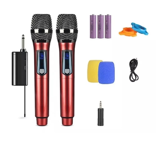 Duo Micrófono Rojo 2pza
