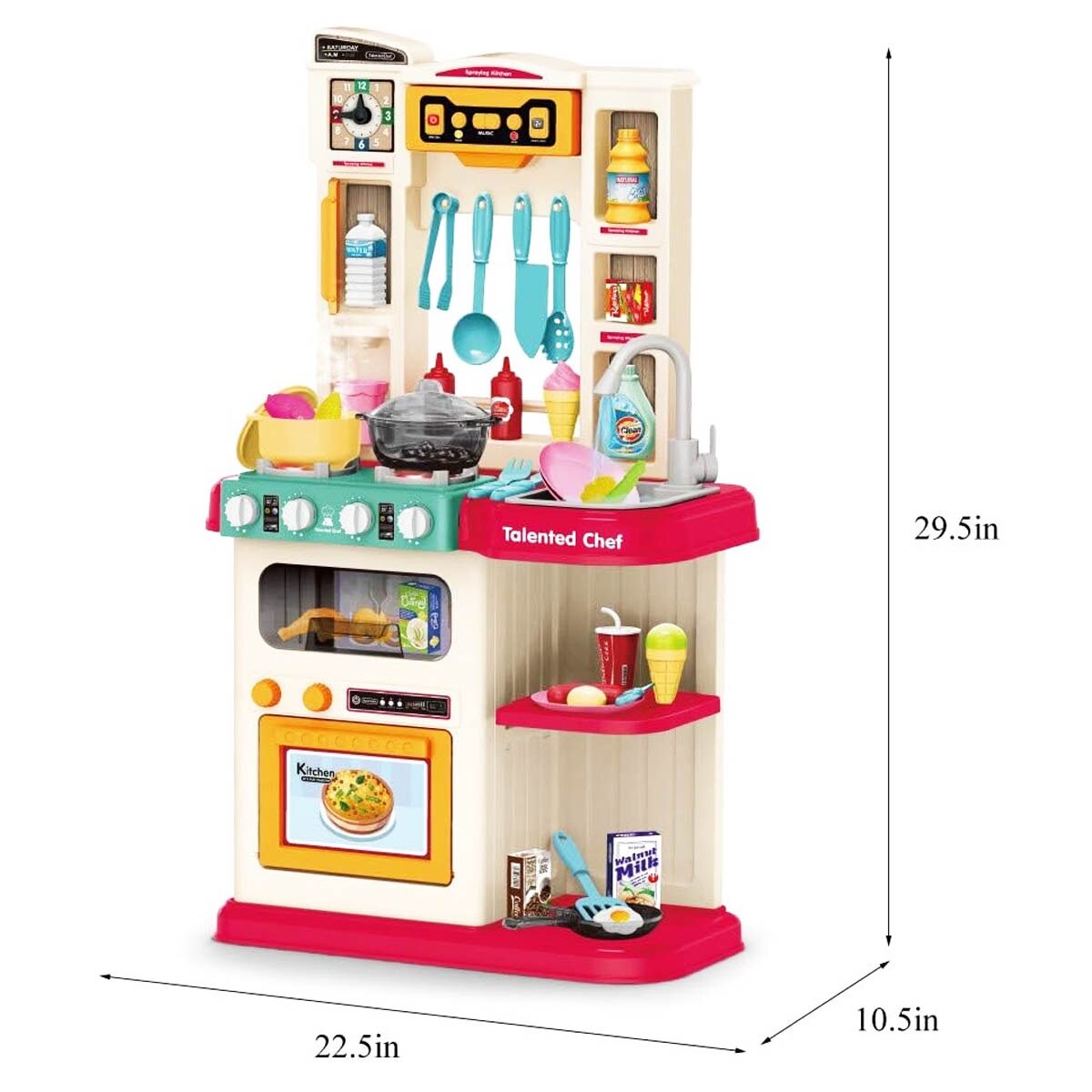 Juguete Cocinita Infantil 65pz Roja Little Chef