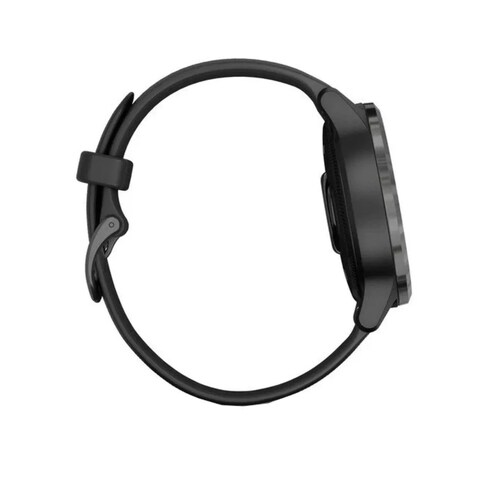 Smartwatch Garmin Vivoactive 4S 1.1", Caja 40mm de Polímero Reforzado Con Fibra Black, Malla Negra Silicona, Bisel Slate De Acero Inoxidable