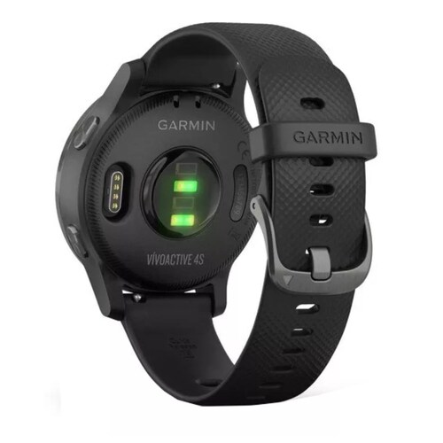 Smartwatch Garmin Vivoactive 4S 1.1", Caja 40mm de Polímero Reforzado Con Fibra Black, Malla Negra Silicona, Bisel Slate De Acero Inoxidable