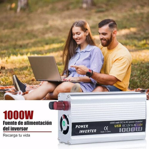 Convertidor De Corriente Auto Para Auto 1000w 12 A 110v
