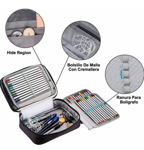 Estuche escolar lapicera multifuncional gran capacidad 
