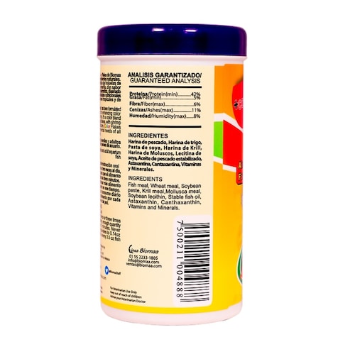 Color Flakes Alimento en hojuela para peces Tropicales 40g - Biomaa
