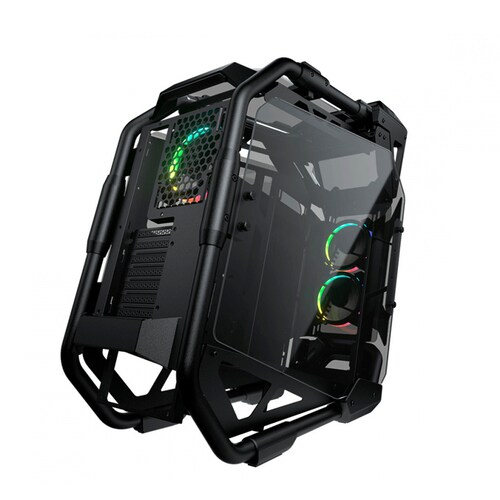 Gabinete Cougar Cratus con Ventana Midi-Tower Mini-ITX USB 3.0 sin Fuente RGB Negro.