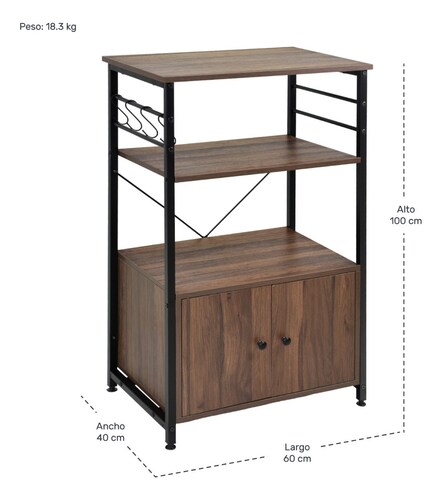 mueble estante para microondas mesa de cafe organizador cocina de