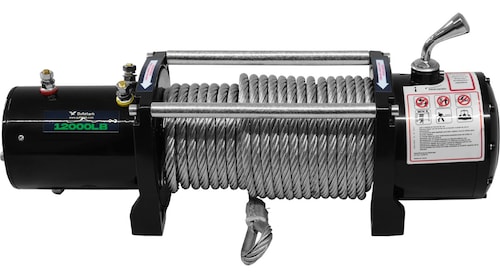 Winch Electrico Jeep 12000 Lb Cable Acero 27m 12v 5443 Kg