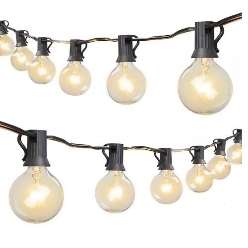 Guirnalda De Luces 25 Focos Vintage Impermeable 7.6m