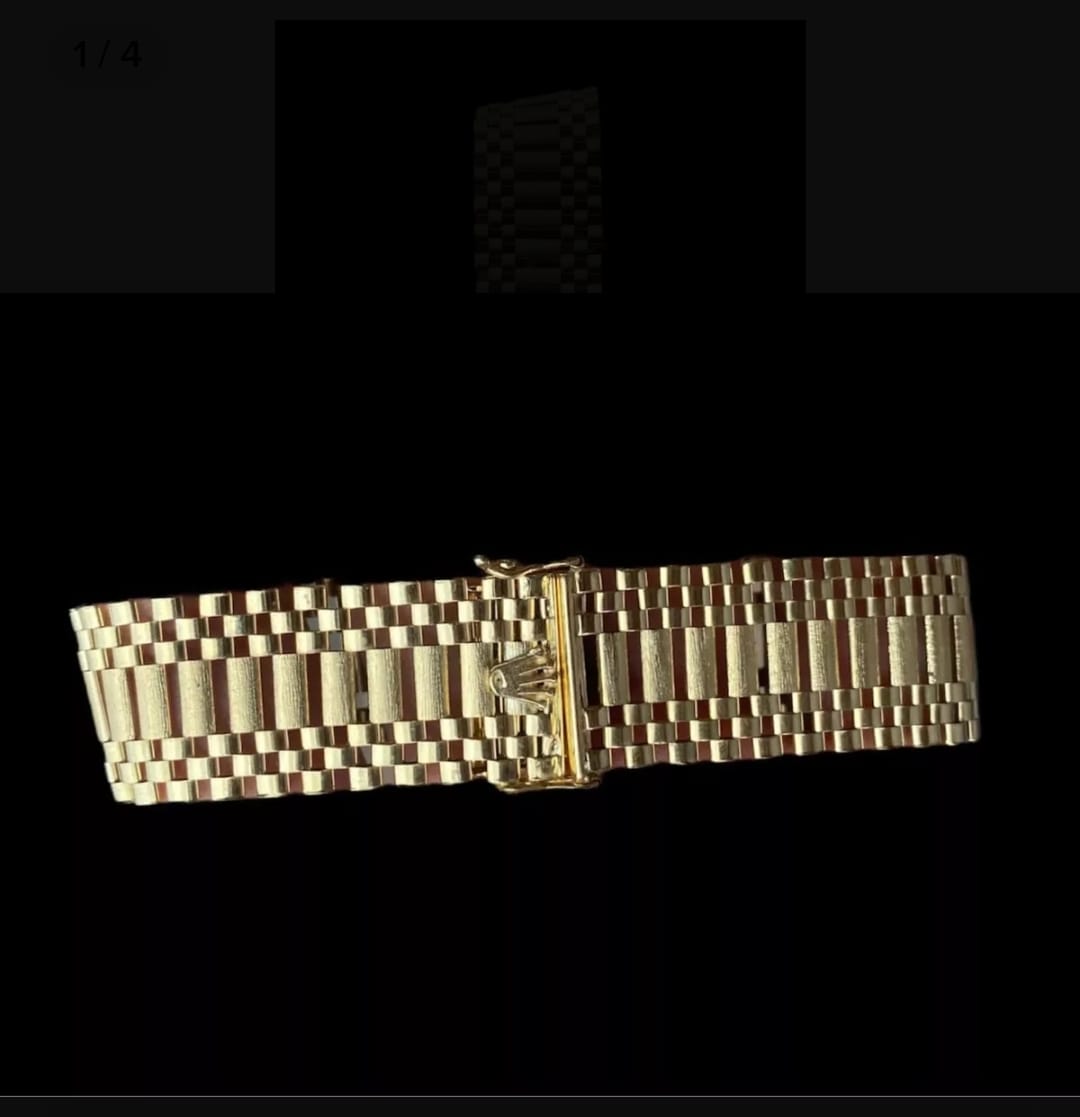 Pulsera Estilo Rolex En Oro De 14 Kilates