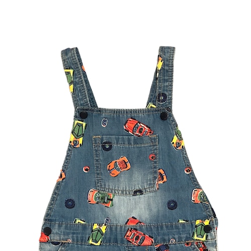 Overol mezclilla carritos para bebé niño Losan.