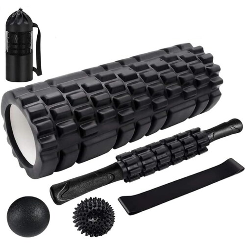 Rodillos de masaje 6 accesorios hule espuma 