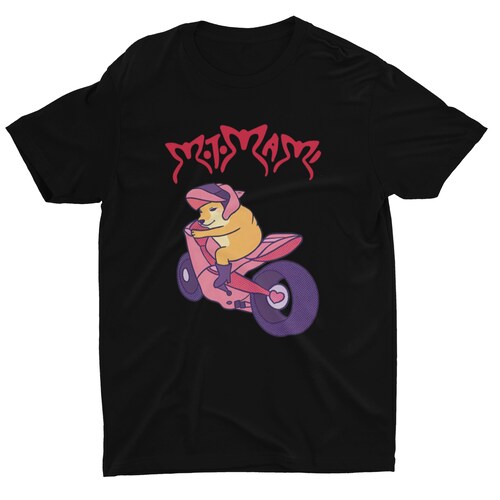 Playera Dama Moto Mami Cheems Meme 