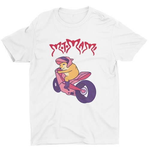Playera Dama Moto Mami Cheems Meme 