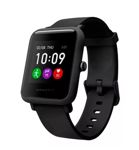 Smartwatch Amazfit Basic Bip S Lite 1.28" Caja De Policarbonato Color Charcoal Black, Color Malla Charcoal Black De Tpu Modelo A1823.
