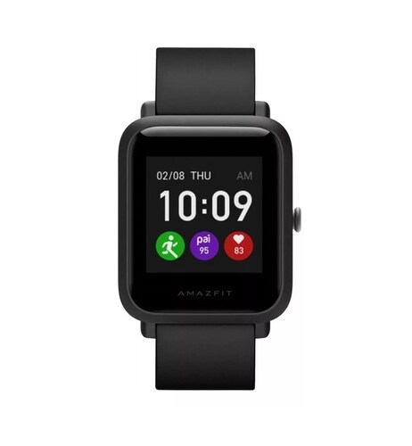 Smartwatch Amazfit Basic Bip S Lite 1.28" Caja De Policarbonato Color Charcoal Black, Color Malla Charcoal Black De Tpu Modelo A1823.