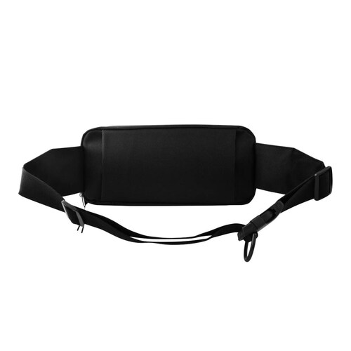 Cangurera Wallis unisex con 2 compartimientos y correa ajustable, negro.