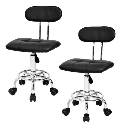 Set 2 Bancos Tabuerete Ajustable Neumatico Oficina