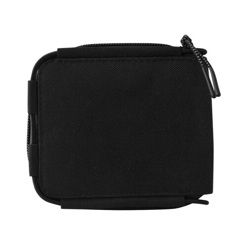 Billetera Wallis W030362 con cierre, color negro.