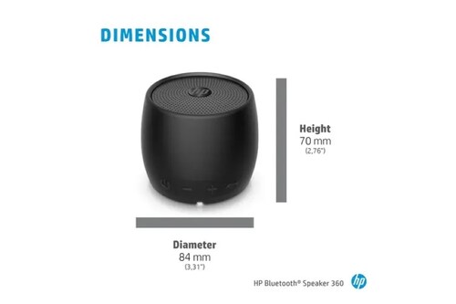 Bocina Bluetooth Hp 360 Speaker Negra 4339