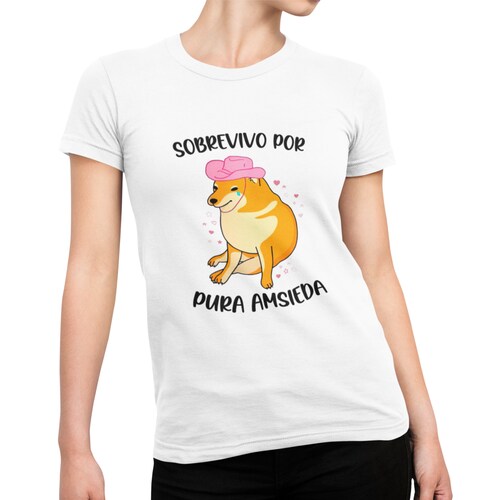 Playera Dama y Caballero Cheems Pura Amsieda Meme RBD