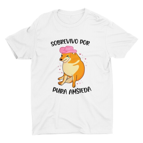 Playera Dama y Caballero Cheems Pura Amsieda Meme RBD