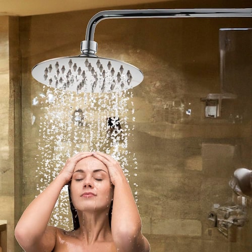 CNX Kit de Regadera con Cuello y Accesorios para Baño de Acero Inoxidable y Zinc.