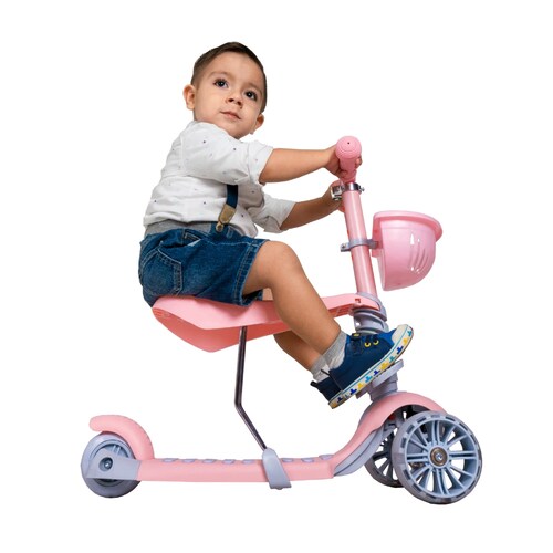 Patineta Scooter Monopatín 5 En 1 Niño Y Niña Luces Triciclo ROSADO – La  Tienda del Bebe