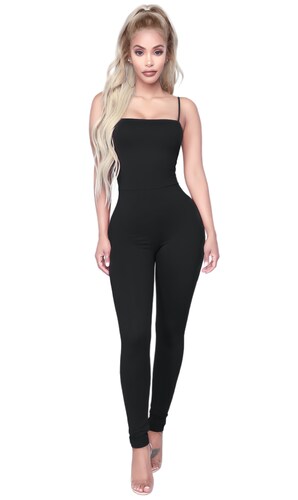 Jumper palazzo enterizo mono jumpsuit ajustado casual xally 105 escote con tirantes