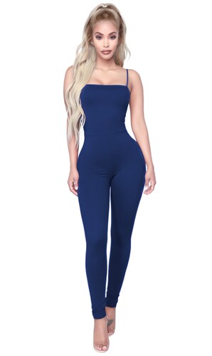 Jumper palazzo enterizo mono jumpsuit ajustado casual xally 105 escote con tirantes