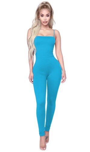 Jumper palazzo enterizo mono jumpsuit ajustado casual xally 105 escote con tirantes