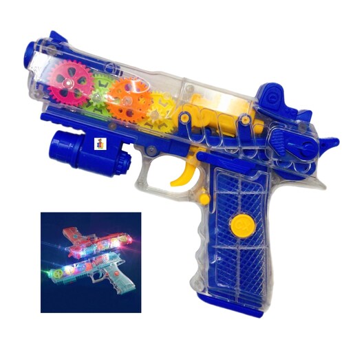 Pistola Espacial Engranes Con Luz Sonido Y Laser Juguete