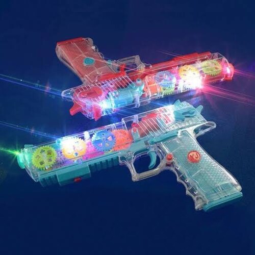 Pistola Espacial Engranes Con Luz Sonido Y Laser Juguete