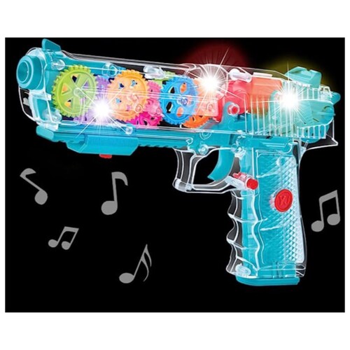 Pistola Espacial Engranes Con Luz Sonido Y Laser Juguete