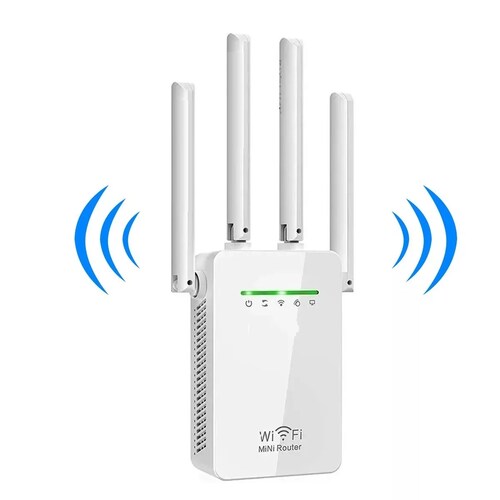 Amplificador Wifi Extensor Rango Repetidor Señal De 4 Antena