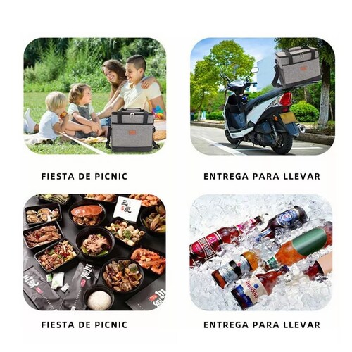 Hielera Portatil 25l Impermeable Bolsa De Aislamiento Gris