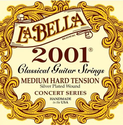 Cuerdas La Bella 2001MH Medium Hard Tension P/Guitarra Clásica 