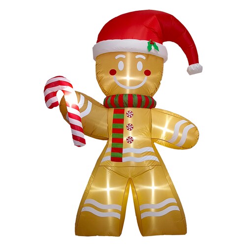 Inflable de Navidad Navideño Galleta Jengibre Gingy Gingerbread - 2.5m