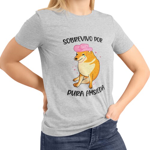 Playera Dama y Caballero Cheems Pura Amsieda Meme RBD