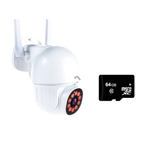 Cámara Seguridad WiFi Exterior Robotizada con memoria 64GB