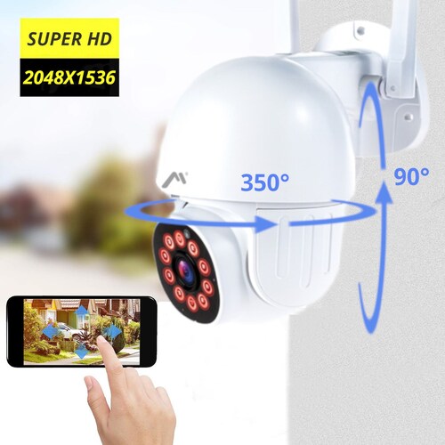 Cámara Seguridad WiFi Exterior Robotizada con memoria 64GB