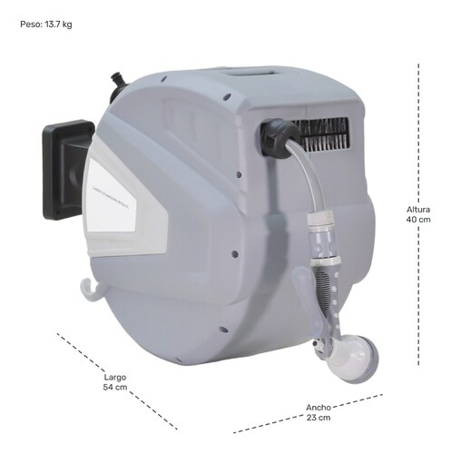Manguera Carrete Automatico Retractil 30 M