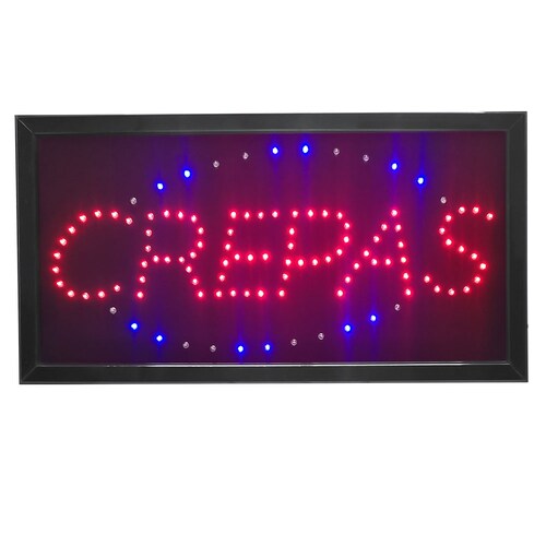 Anuncio Luminoso Letrero Led Publicitario de Crepas / Master / ML-LET-CREPAS