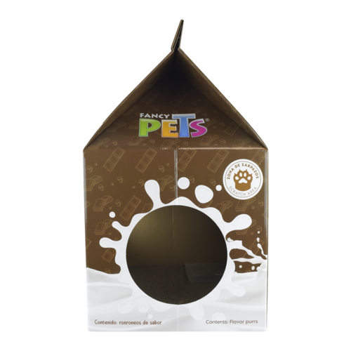 CASA DE CARTON CON RASCADOR P/GATO CHOCOLATE