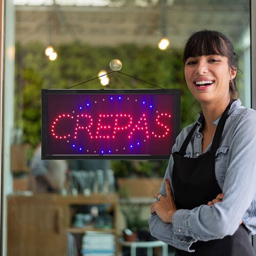 Anuncio Luminoso Letrero Led Publicitario de Crepas / Master / ML-LET-CREPAS